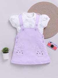 Moms Love Infant Girls Pure Cotton A-Line Dress With Top