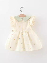YK Floral Print Peter Pan Collar Fit & Flare Dress