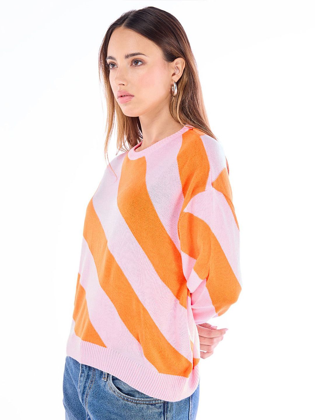 Bewakoof Women Striped Pullover
