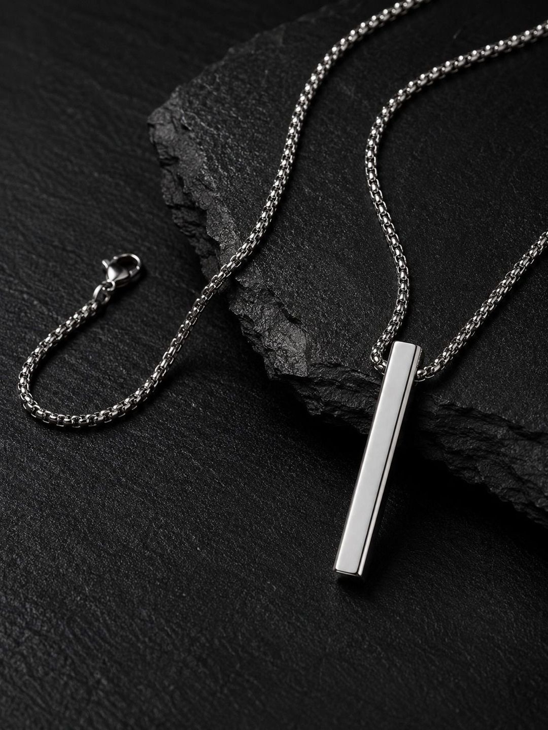 PANASH Men Brass Silver-Plated Necklace