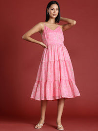 all about you Paisley Print Tiered A-Line Midi Dress