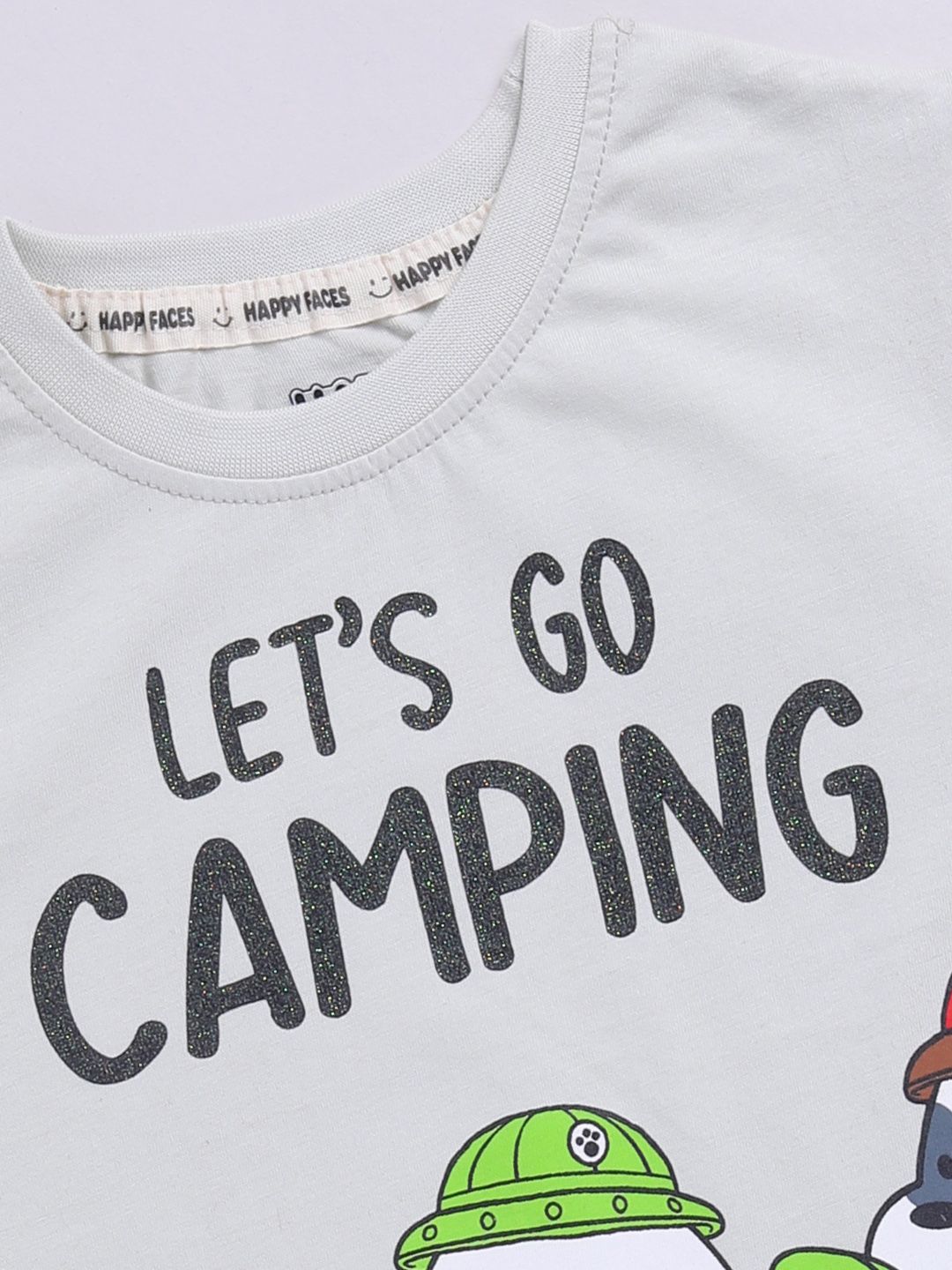 Happy Faces Boys We Bare Bears Printed Pure Cotton T-shirt