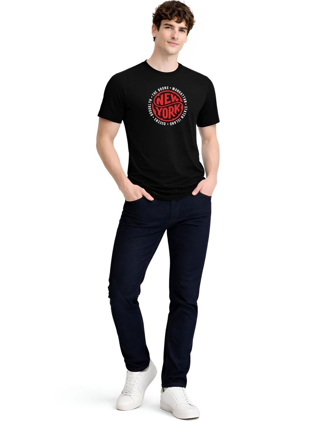 ADRO Men Typography Printed T-shirt
