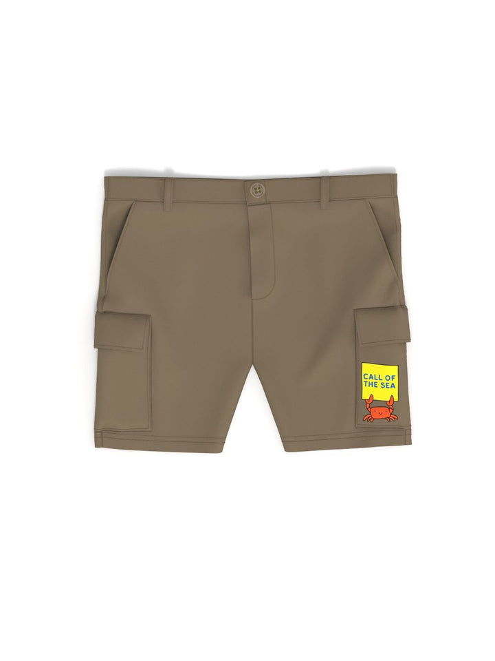 Nauti Nati Boys Graphic Printed Cotton Poplin Shirt With Shorts