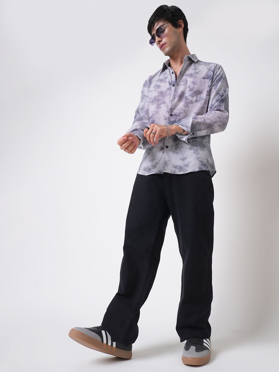 VASTRADO Men Classic Slim Fit Opaque Printed Casual Shirt