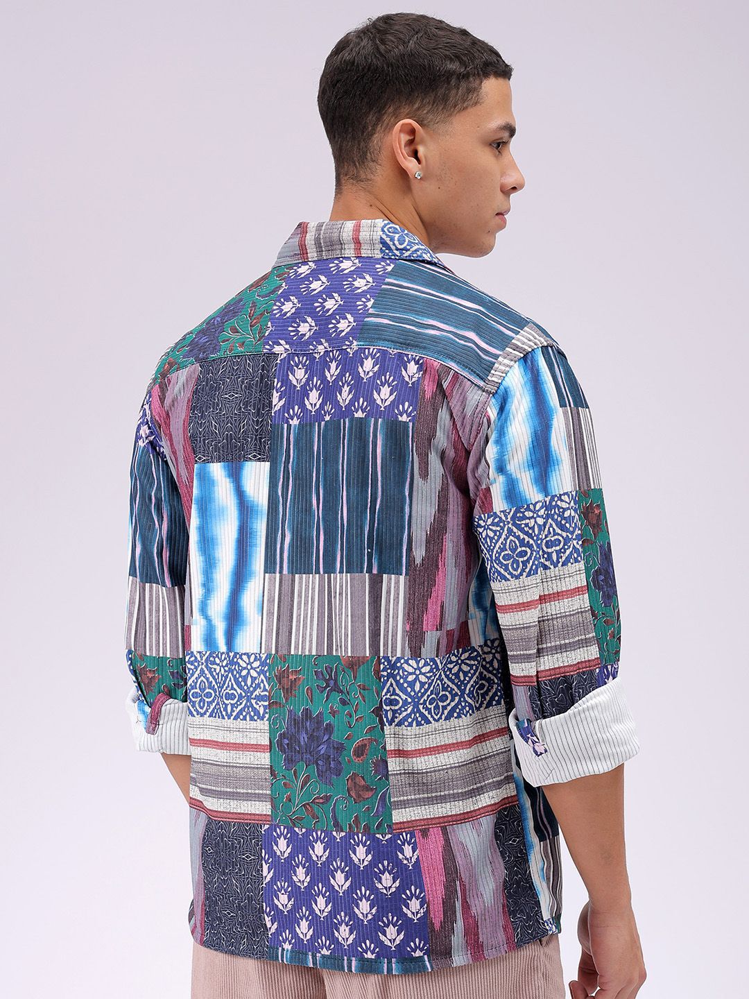 The Indian Garage Co Men Cutaway Collar Abstract Printed Casual Shirt