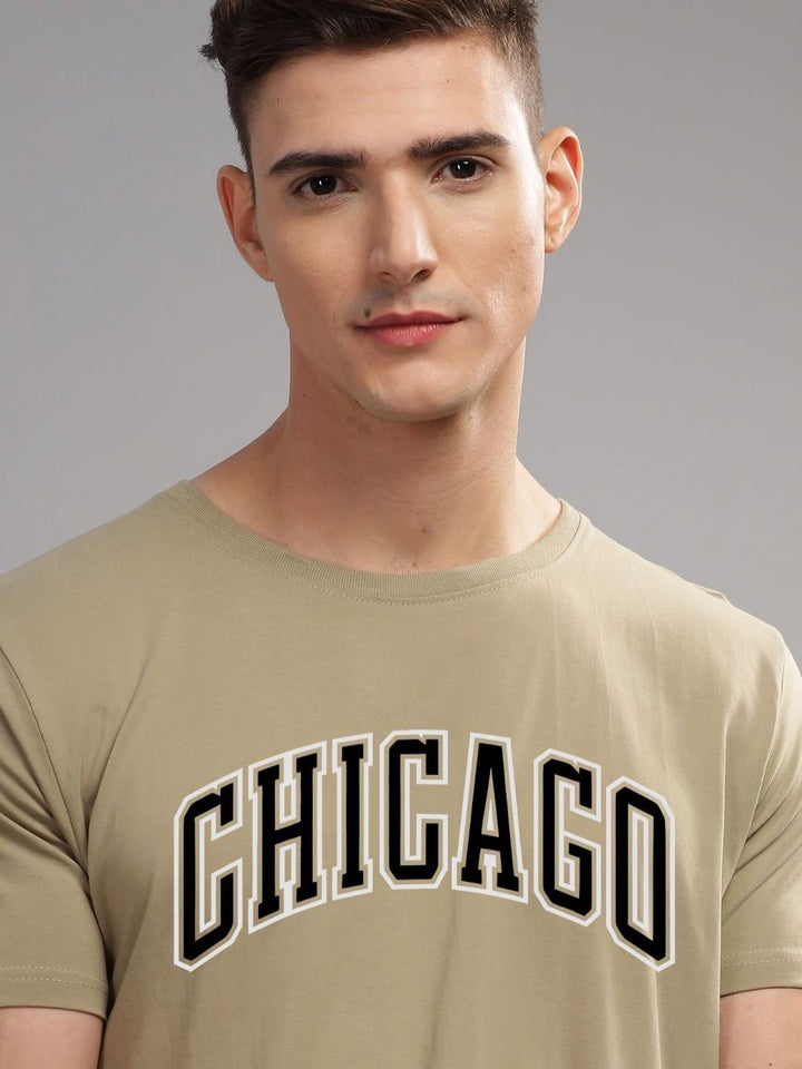 ADRO Men Typography Printed Applique T-shirt