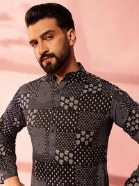 Anouk Men Bandhani Printed Regular Kurta with Pyjamas