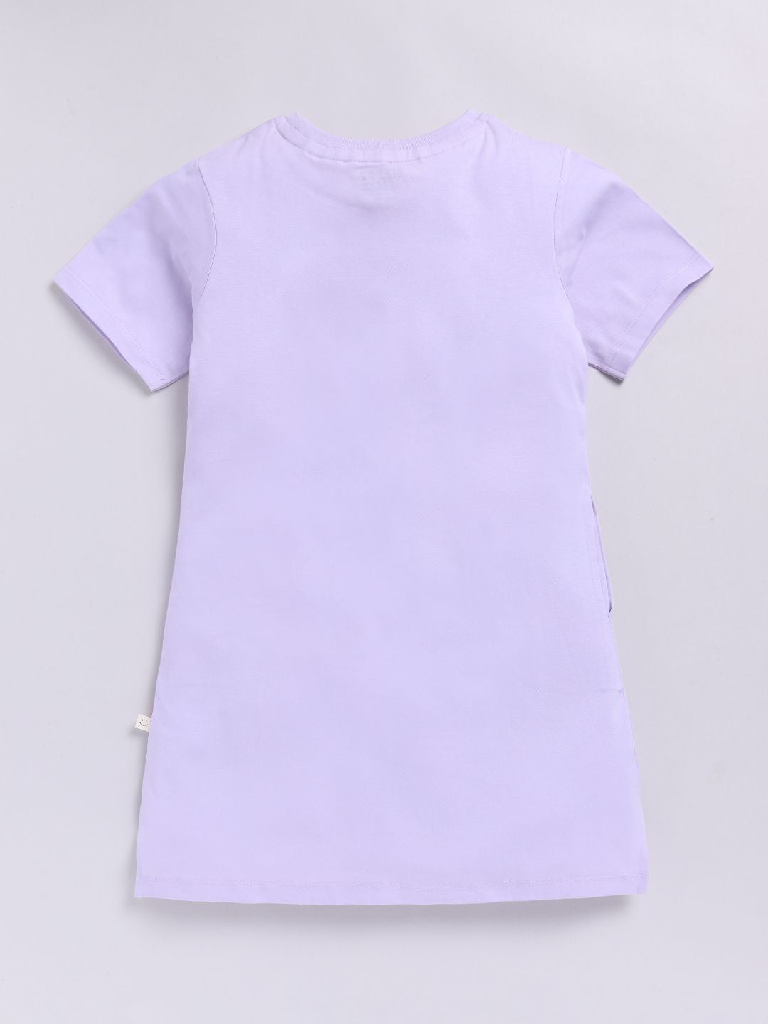 Happy Faces Girls Snoopy Dog Printed Pure Cotton Longline T-shirt