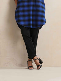trueBrowns Checked Pleated Winter Top