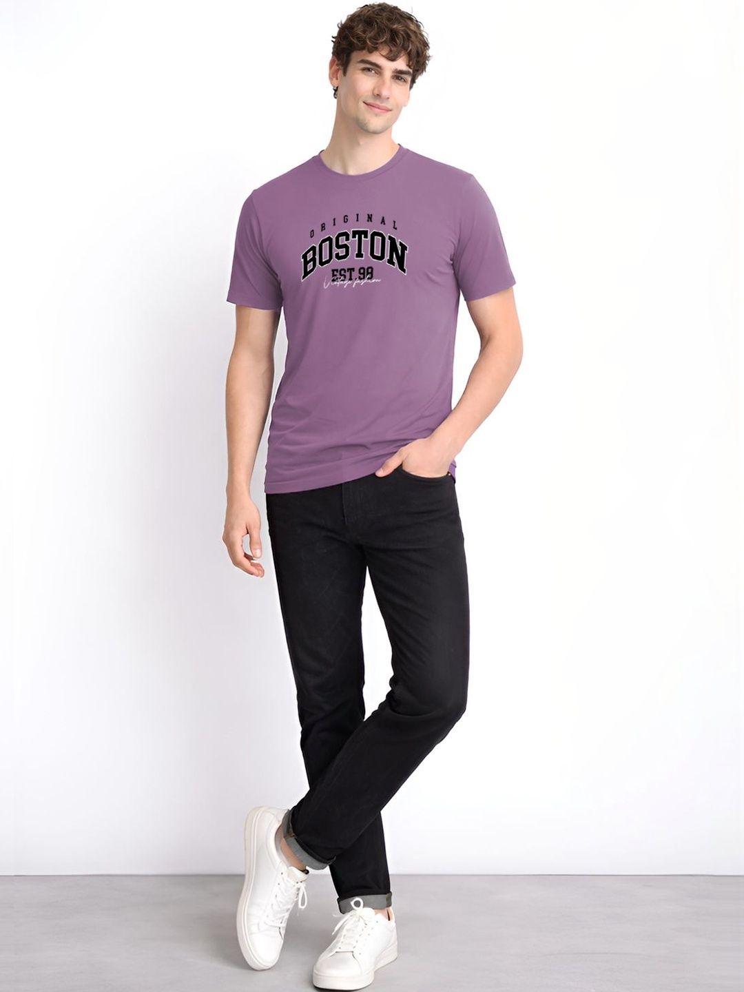 ADRO Men Typography Printed T-shirt