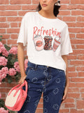 DressBerry Refresh & Slay Printed Relaxed Fit T-shirt