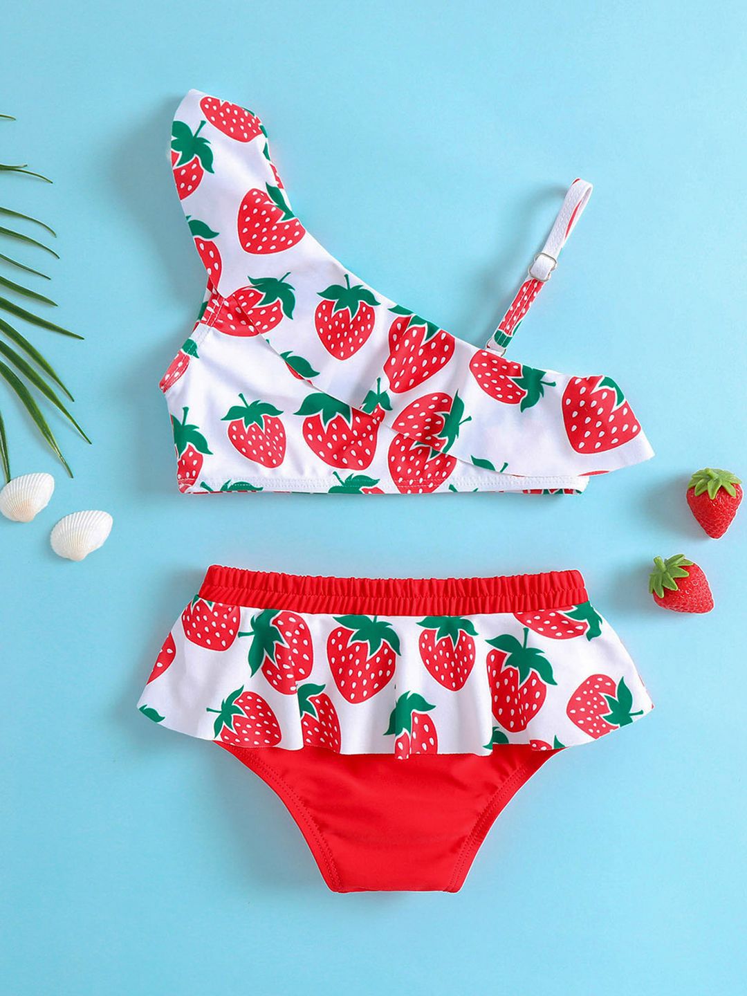 YK Girls Printed Sleeveless Swim Set