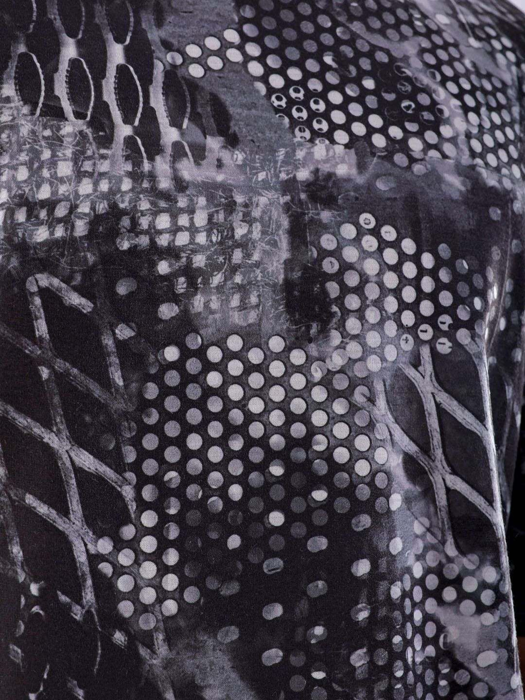 The Indian Garage Co Men Abstract Printed Neck Oversized T-shirt