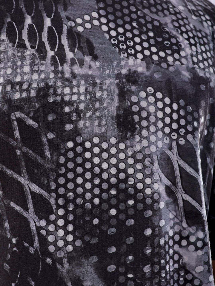 The Indian Garage Co Men Abstract Printed Neck Oversized T-shirt