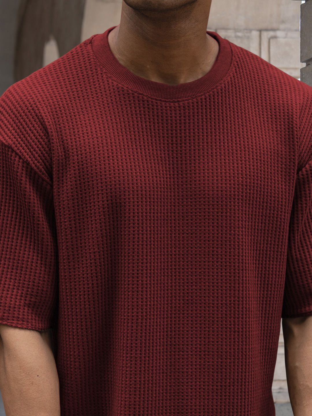 Powerlook Men Drop-Shoulder Sleeves Oversized T-shirt