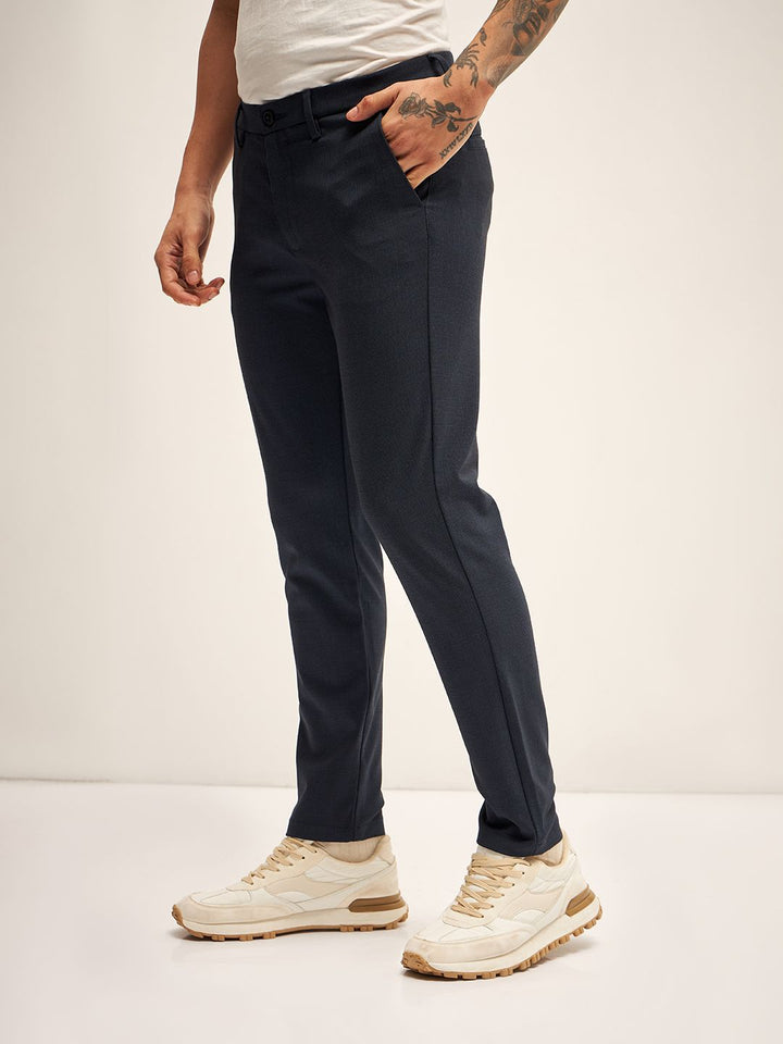 THE BEAR HOUSE Men Slim Fit Chinos Trousers