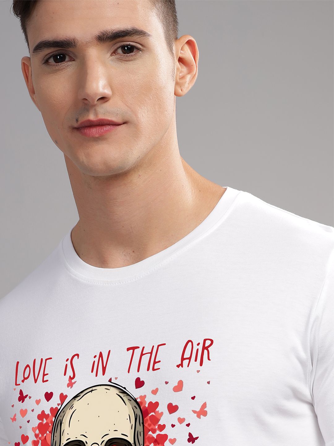 ADRO Lelaki Grafik Bercetak T-shirt Kapas Leher Bulat