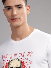 ADRO Lelaki Grafik Bercetak T-shirt Kapas Leher Bulat