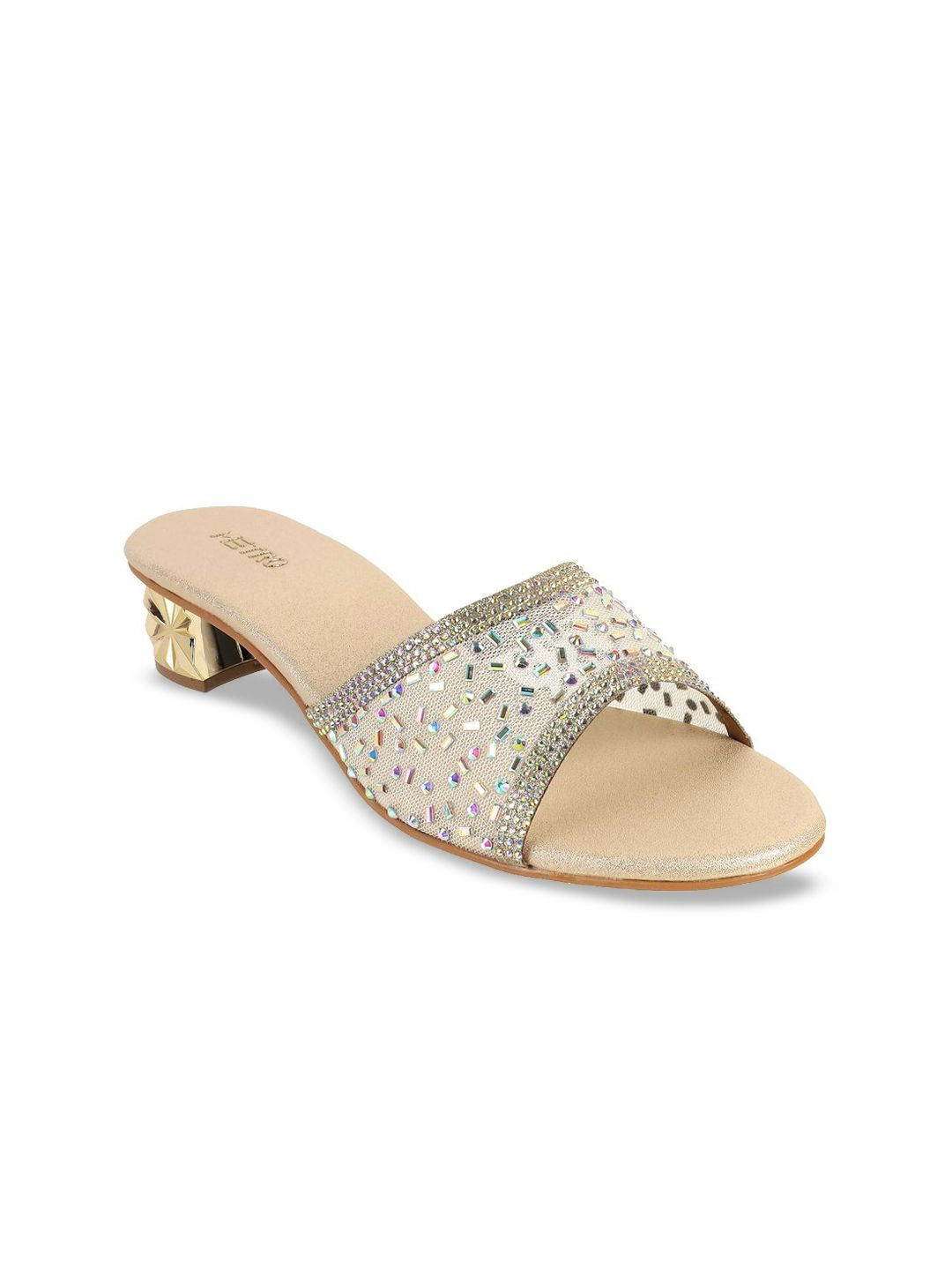 Metro Women Embellished Block Heel Sandals