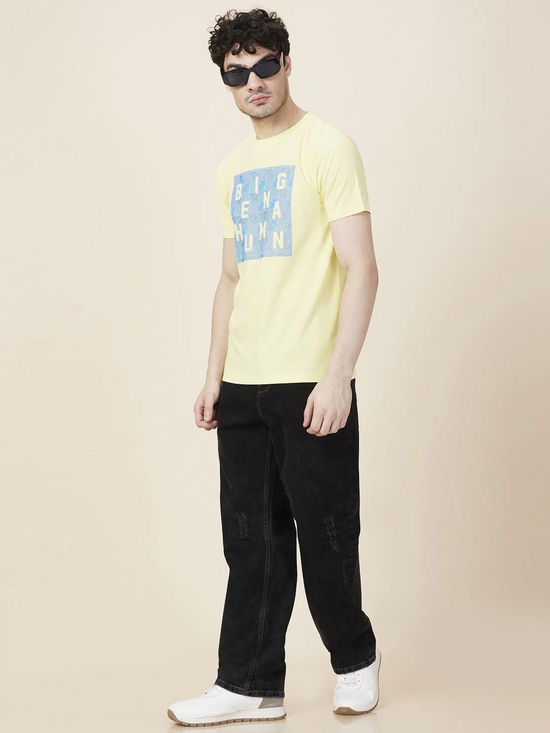 Being Human Men Typography Printed Round Neck Cotton Slim Fit T-shirt