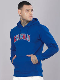 ADRO Men Typography Printed Hood Cotton Pullover Sweatshirt