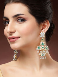 Karatcart Kundan Kundan Kundan Kundan & Anting-anting Drop Beaded