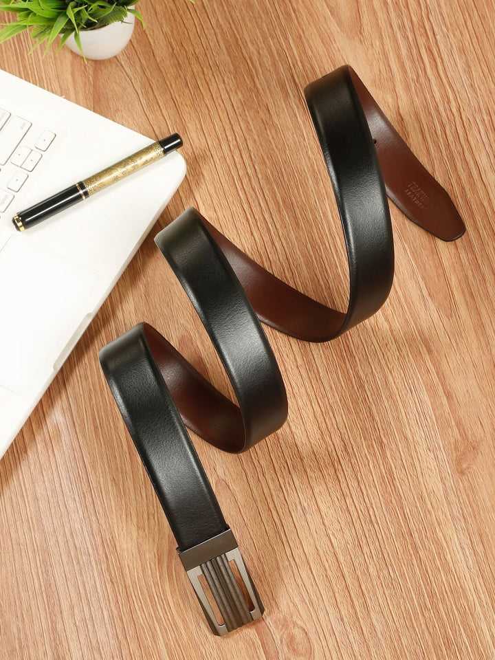Teakwood Leathers Men Leather Reversible Belt