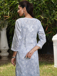 House of Chikankari Women Ethnic Motifs Embroidered Chikankari Indie Prints Kurta