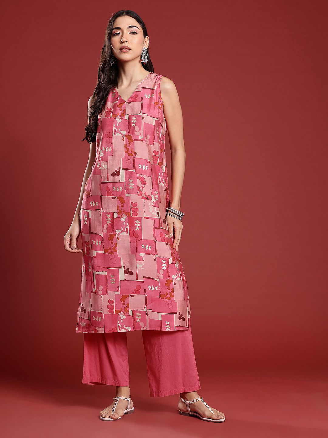 Anouk Printed Straight Kurta