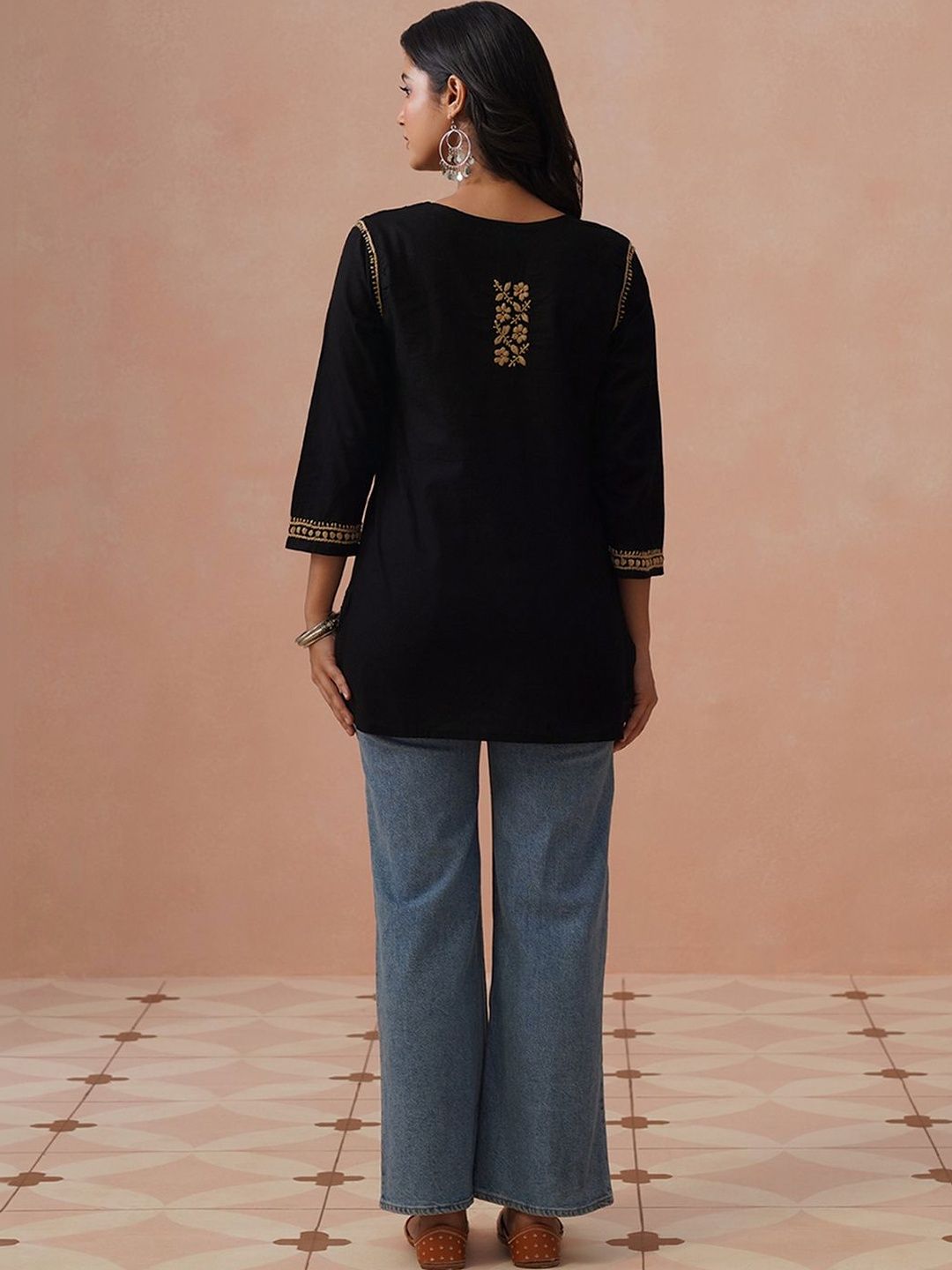 House of Chikankari Women Ethnic Motifs Embroidered Thread Work Kurta