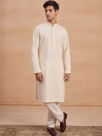 Rumah Chikankari Lelaki Sulam Kurta Chikankari