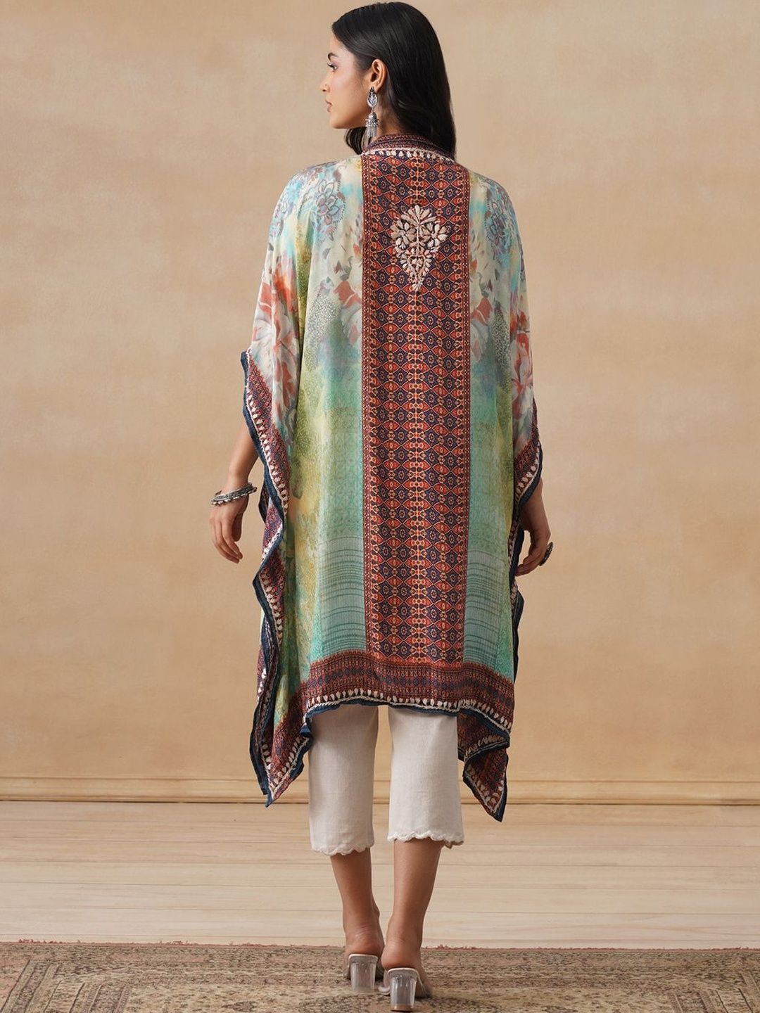 Rumah Chikankari Wanita Bercetak Chikankari Crepe Kurta