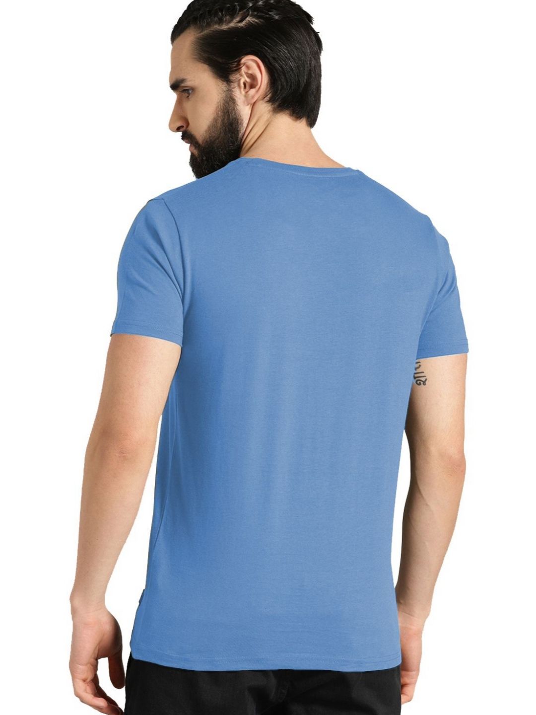 ADRO Men Pack of 3 Typography Printed Round Neck Cotton T-shirts