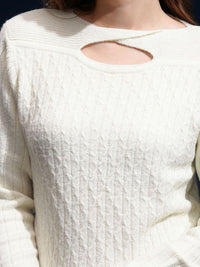 Tokyo Talkies Women Cable Knit Pullover Sweater