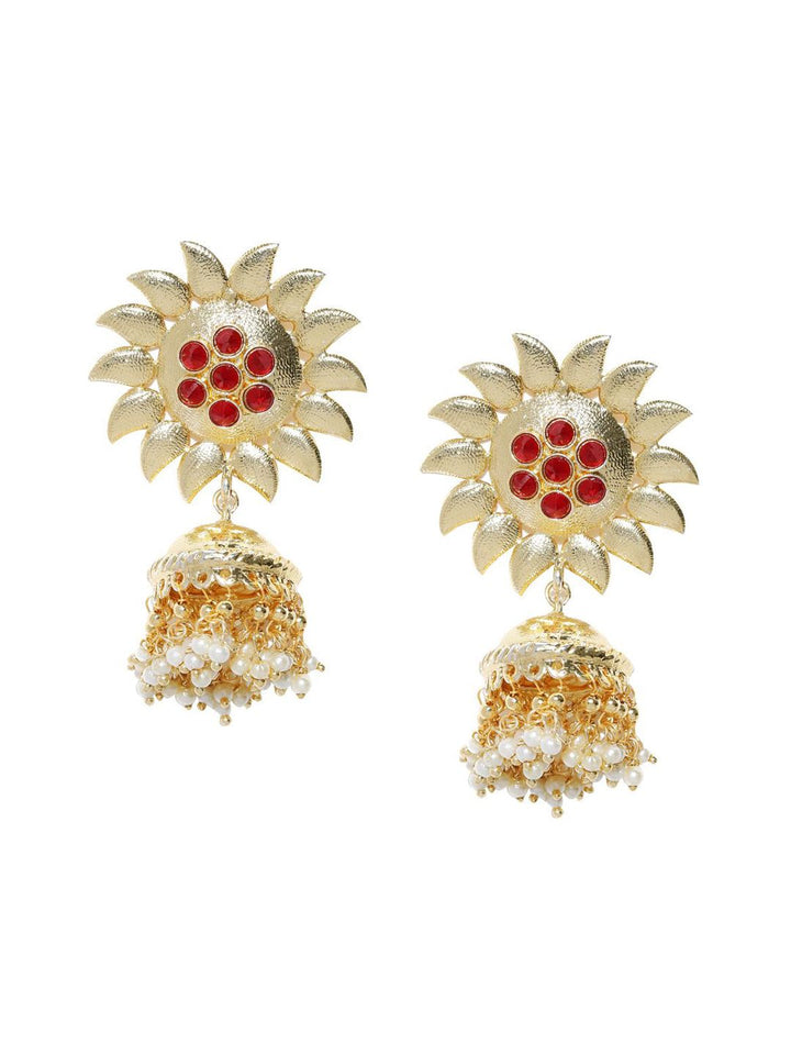 Anouk Gold Plated Dome Shaped Jhumkas