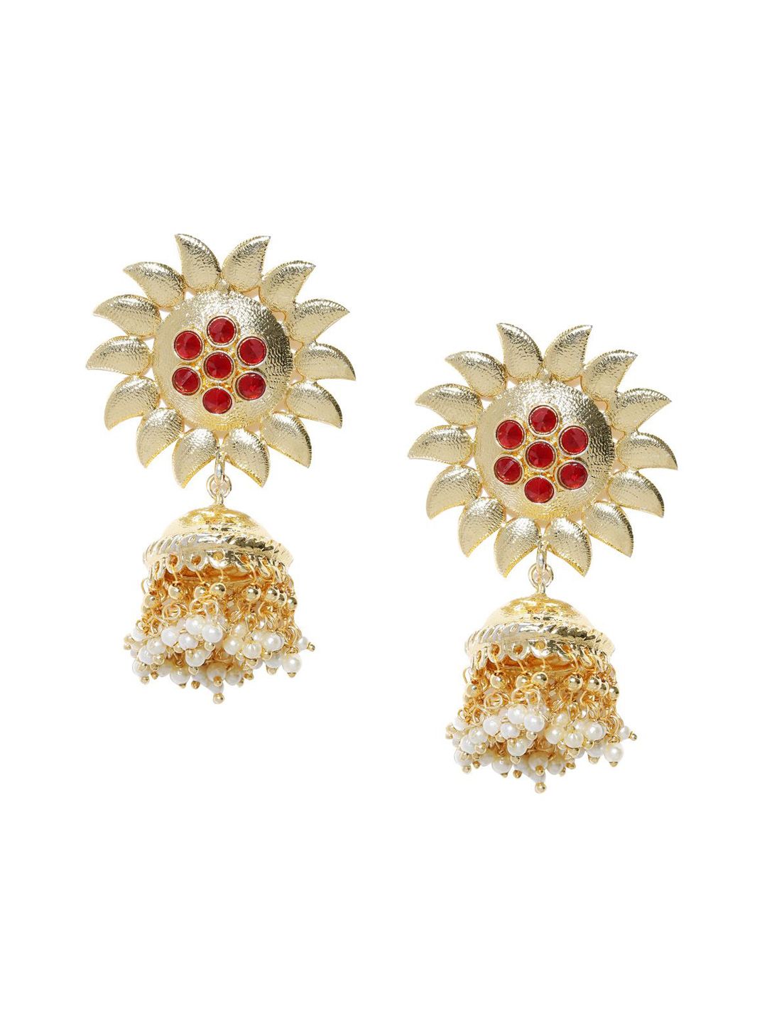 Anouk Gold Plated Dome Shaped Jhumkas