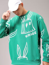 The Indian Garage Co Men Printed Round Neck Long Sleeves Pullover Sweatshirt