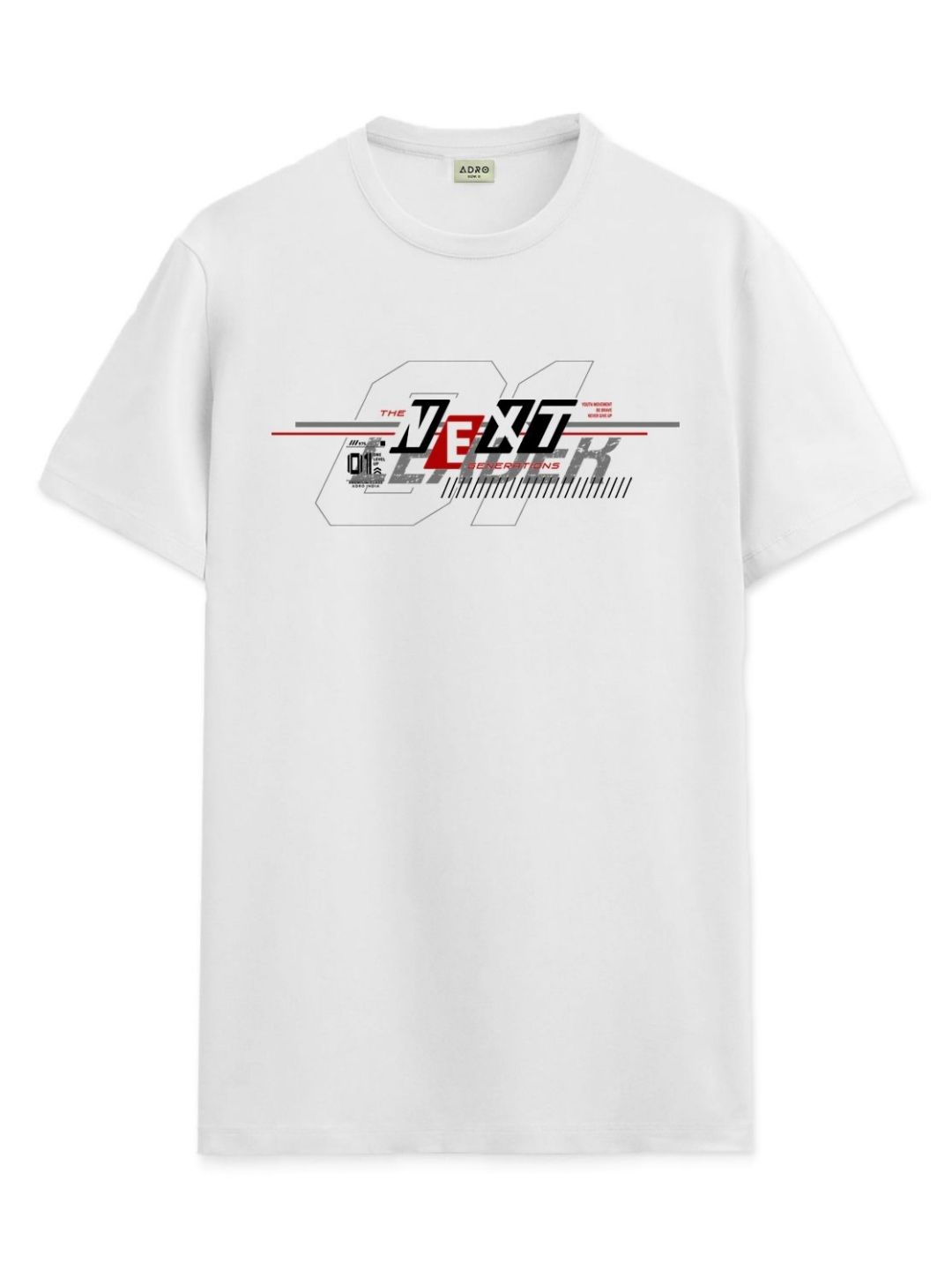 ADRO Men Graphic Printed Round Neck Cotton T-shirt