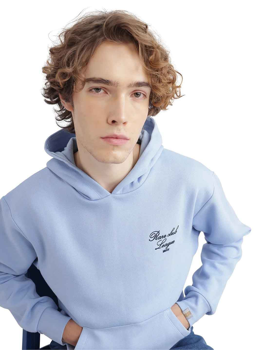 RARE RABBIT Men Printed Hooded Sweatshirt