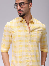The Indian Garage Co Men Slim Fit Opaque Checked Casual Shirt