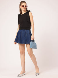 DressBerry Minimalist Muse Tie-Up Sleeves Top