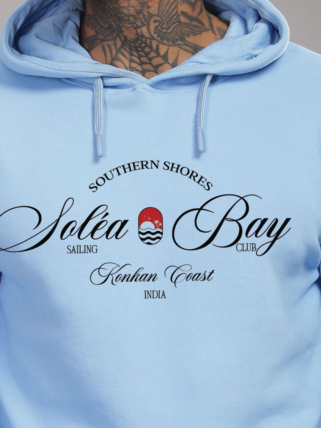 Adro Southern Shores Solea Bay 320 GSM Fleece Printed Graphic Hoodie