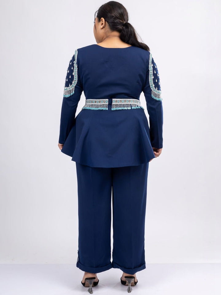 Mamicha Berhias V-Neck Top & Seluar Co-Ords