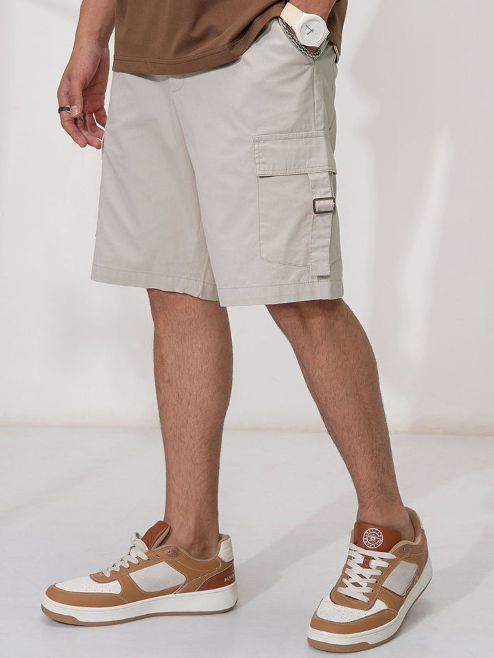 HIGHLANDER Men Cotton Regular Fit Cargo Shorts