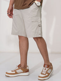 HIGHLANDER Men Cotton Regular Fit Cargo Shorts