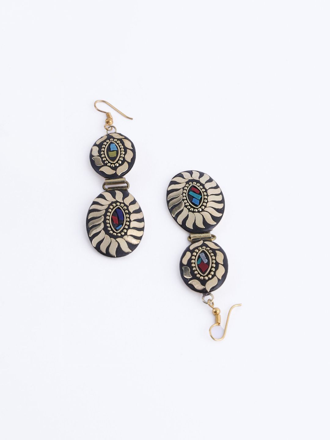 Anting-anting Drop Kontemporari Bersalut Emas Anouk Cubic Zirconia