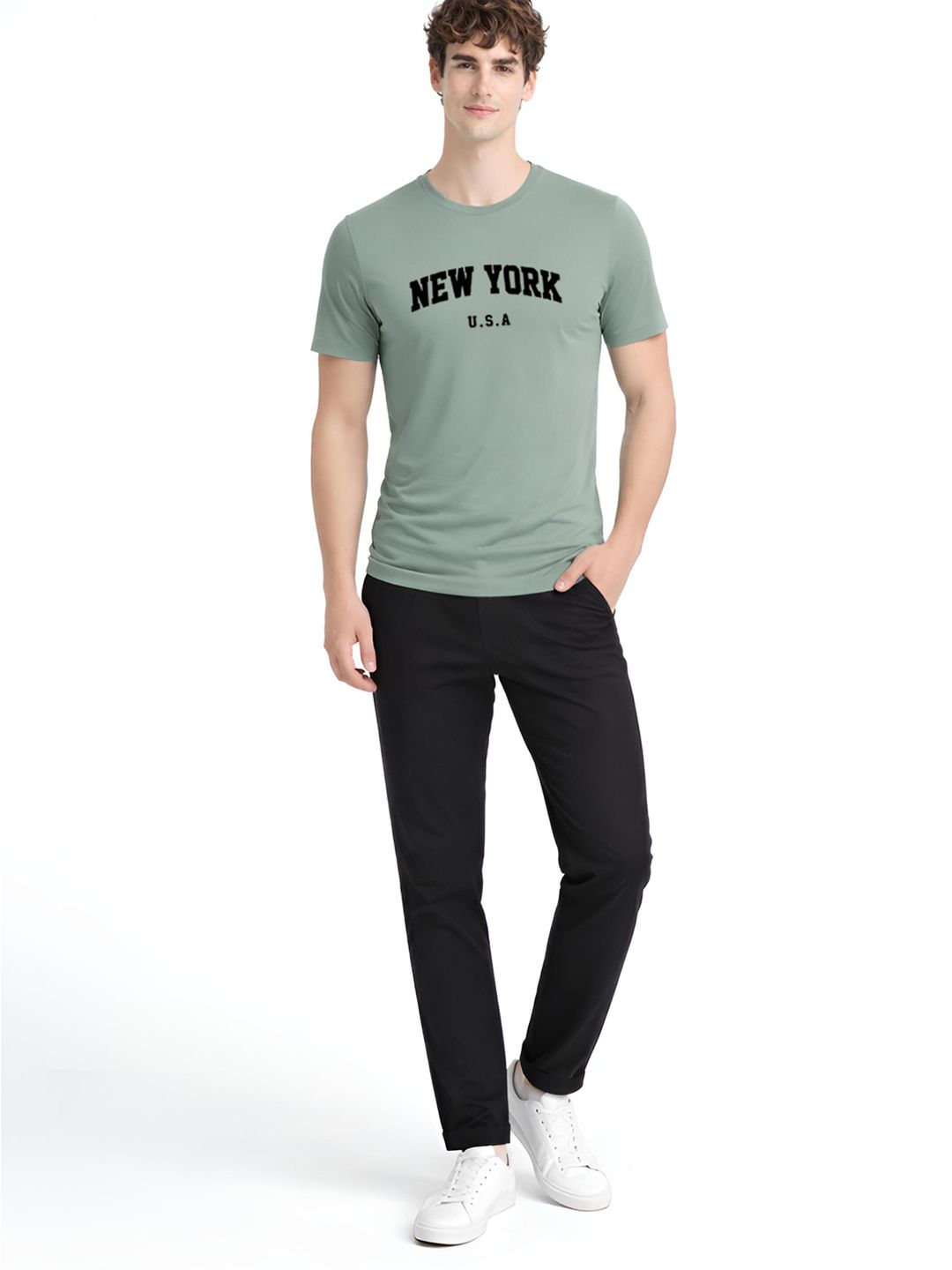 ADRO Men Typography Printed T-shirt