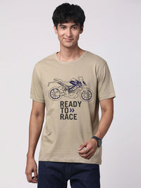 ADRO Men Graphic Printed Round Neck Cotton T-shirt