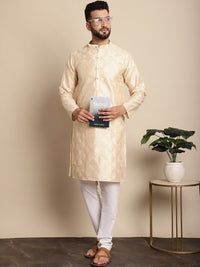 Anouk Geometric Embroidered Dupion Silk Kurta with Pyjamas